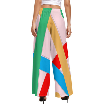 JEBO 1X Club Women's Pattern Wide-Leg Pants