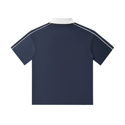 JEBO 1X Club Contrast Collar Short Sleeve Polo