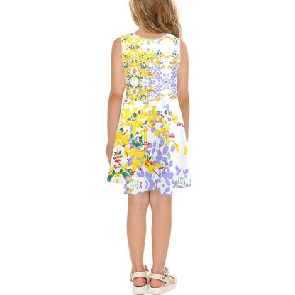 JEBO Kids Girls' Floral Heart Sundress