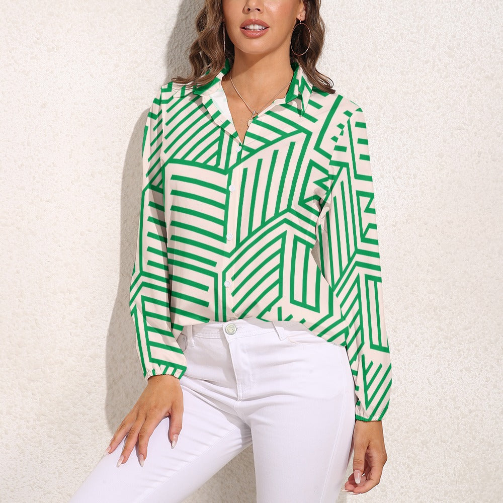 JEBO 1X Club Women's Patterned Long-Sleeve Shirt