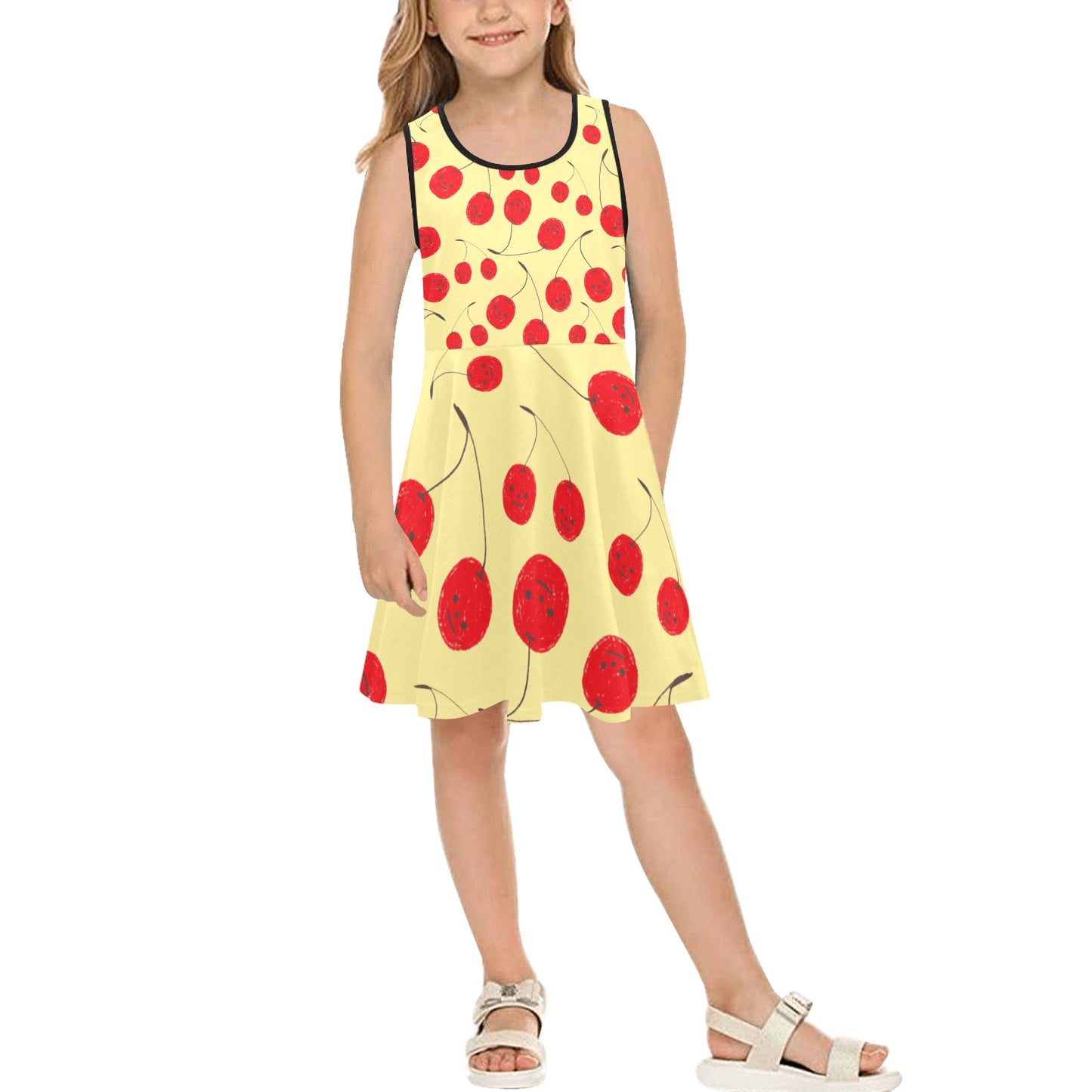JEBO Kids Girls' Floral Heart Sundress