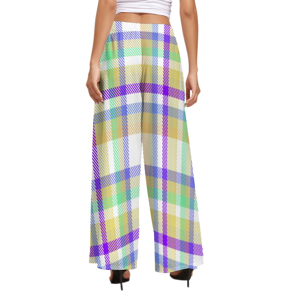 JEBO 1X Club Women's Pattern Wide-Leg Pants