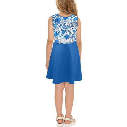 JEBO Kids Girls' Floral Heart Sundress