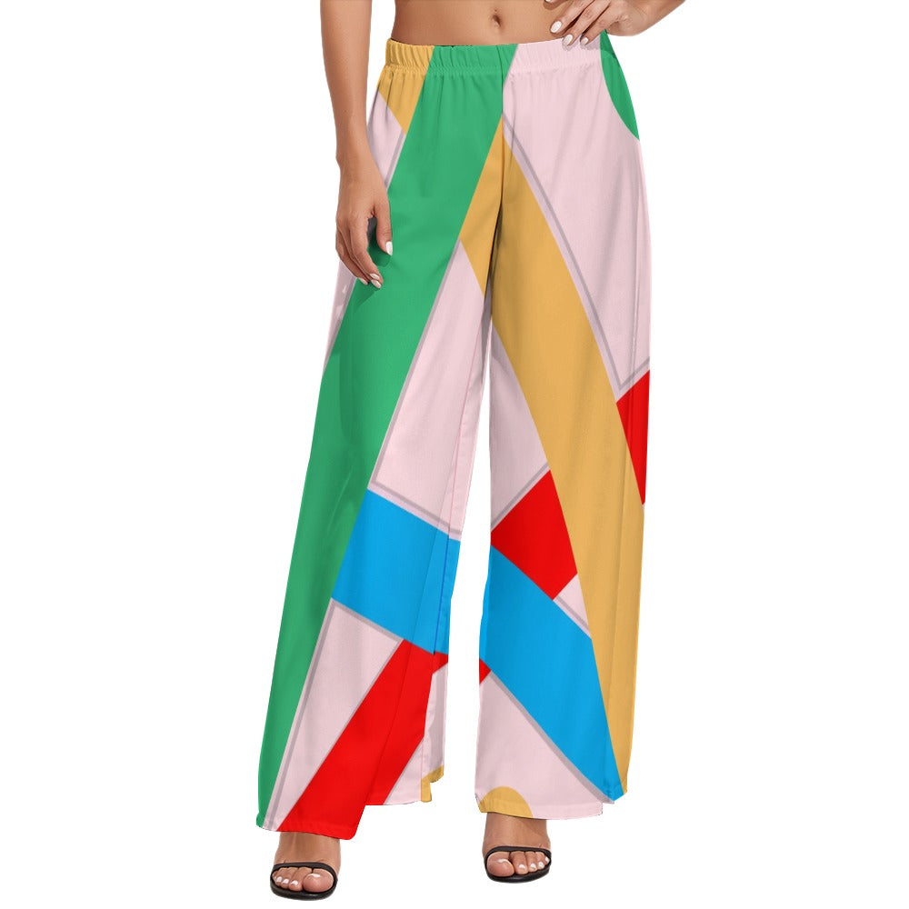 JEBO 1X Club Women's Pattern Wide-Leg Pants
