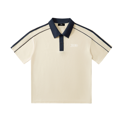 JEBO 1X Club Contrast Collar Short Sleeve Polo
