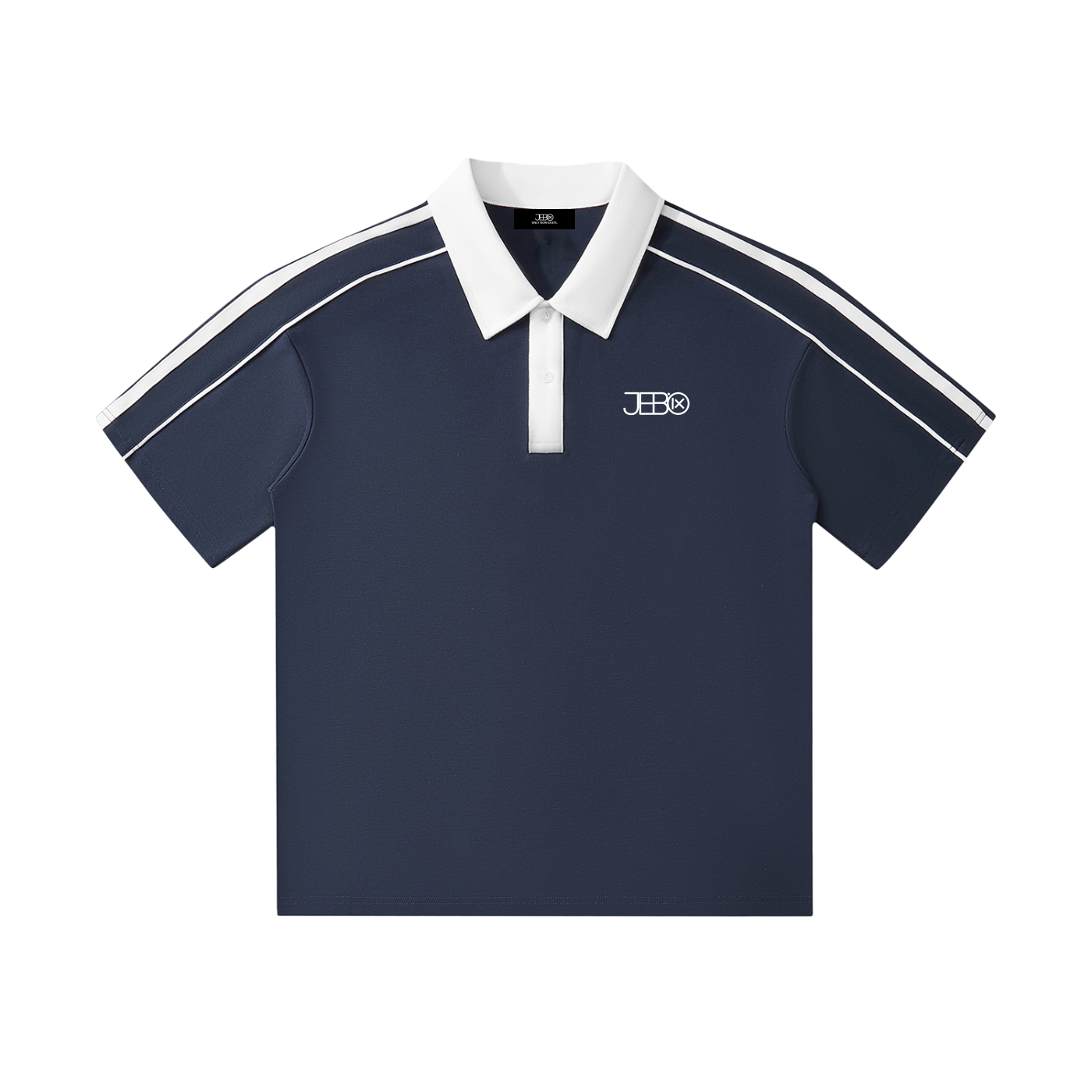 JEBO 1X Club Contrast Collar Short Sleeve Polo
