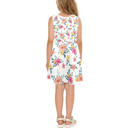 JEBO Kids Girls' Floral Heart Sundress