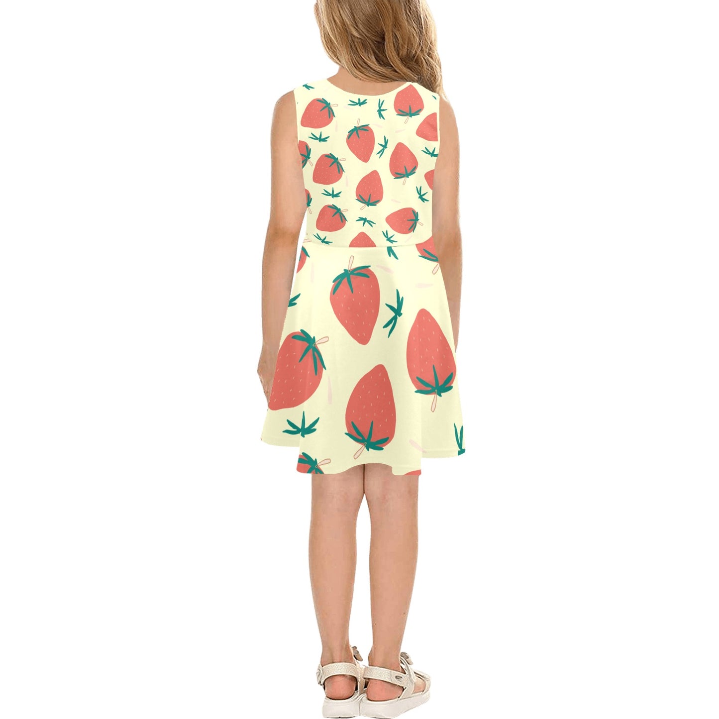 JEBO Kids Girls' Floral Heart Sundress