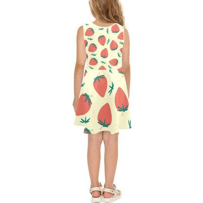 JEBO Kids Girls' Floral Heart Sundress