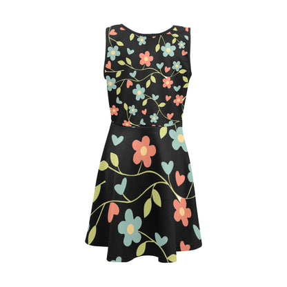JEBO Kids Girls' Floral Heart Sundress