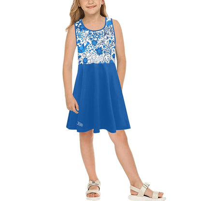 JEBO Kids Girls' Floral Heart Sundress