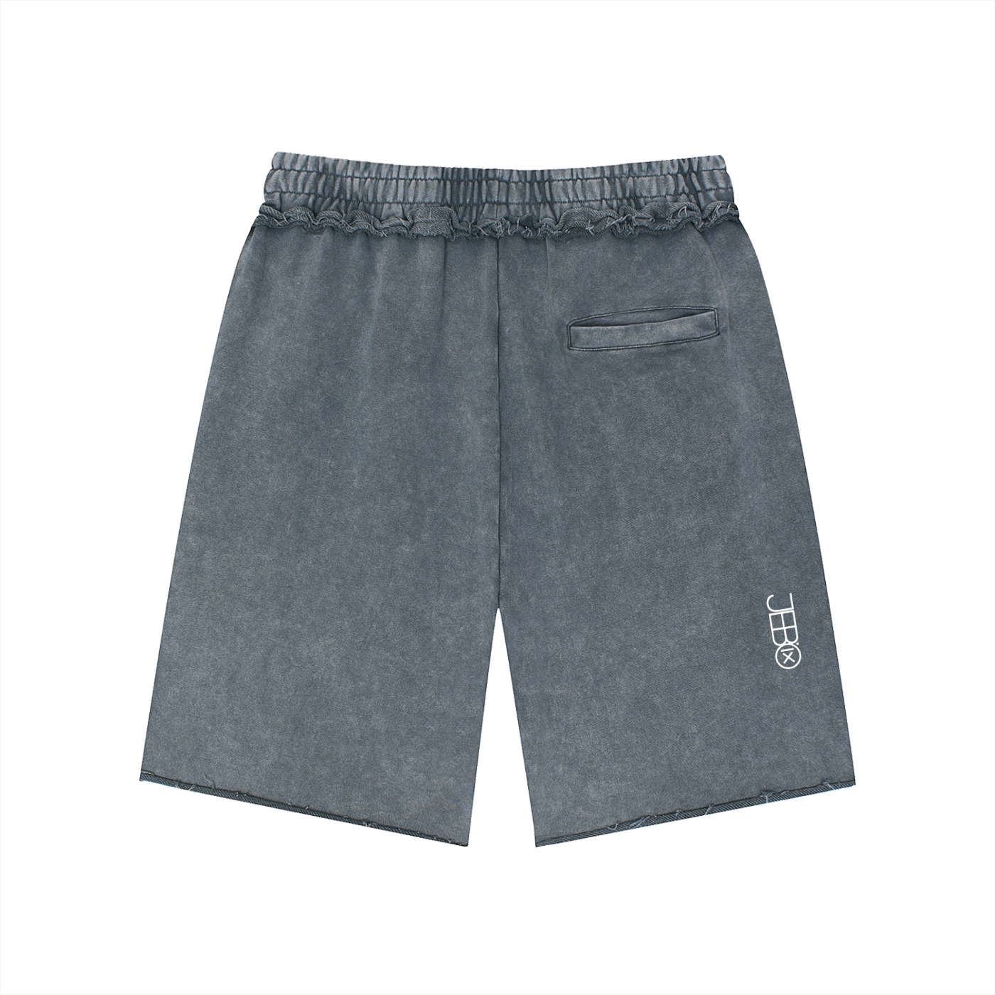 Unisex Mineral Wash Raw Edge Shorts