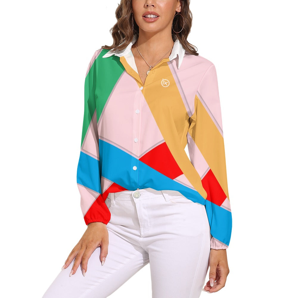 JEBO 1X Club Women's Patterned Long-Sleeve Shirt