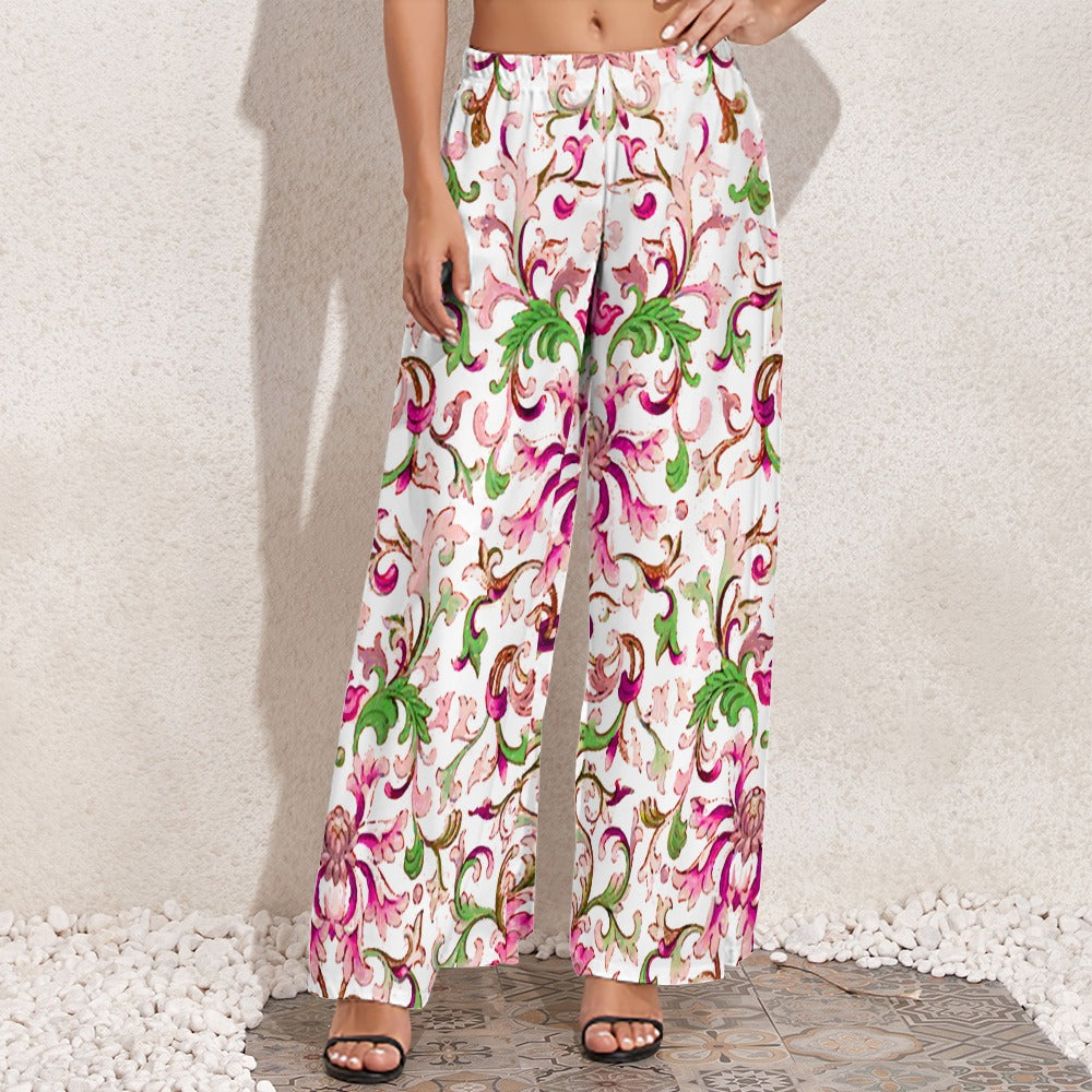 JEBO 1X Club Women's Pattern Wide-Leg Pants