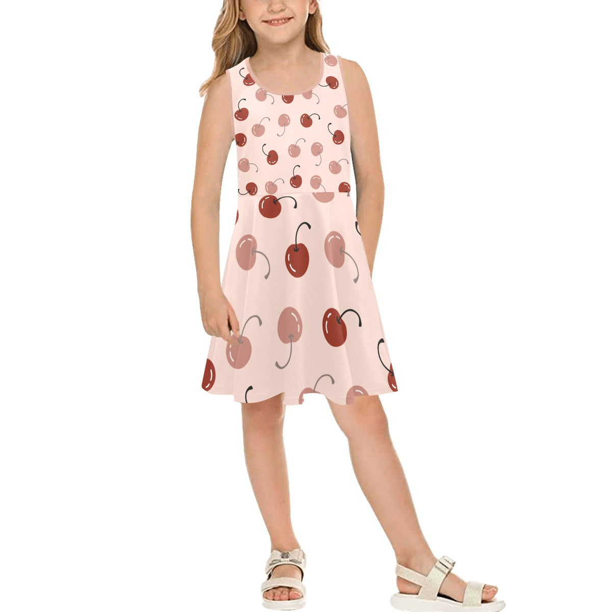 JEBO Kids Girls' Floral Heart Sundress