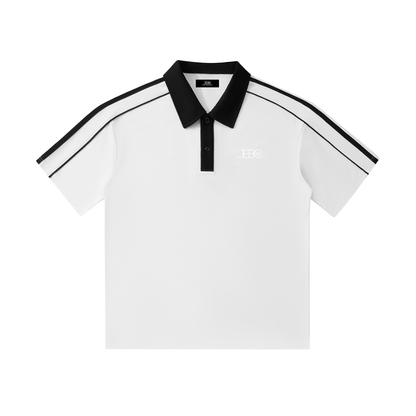 JEBO 1X Club Contrast Collar Short Sleeve Polo