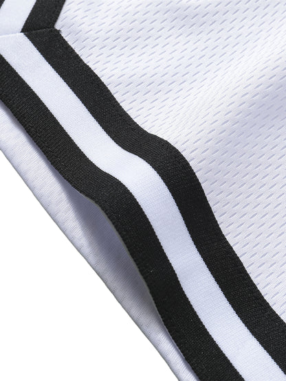 JEBO 1X Club Classic Stripe Trim Basketball Shorts