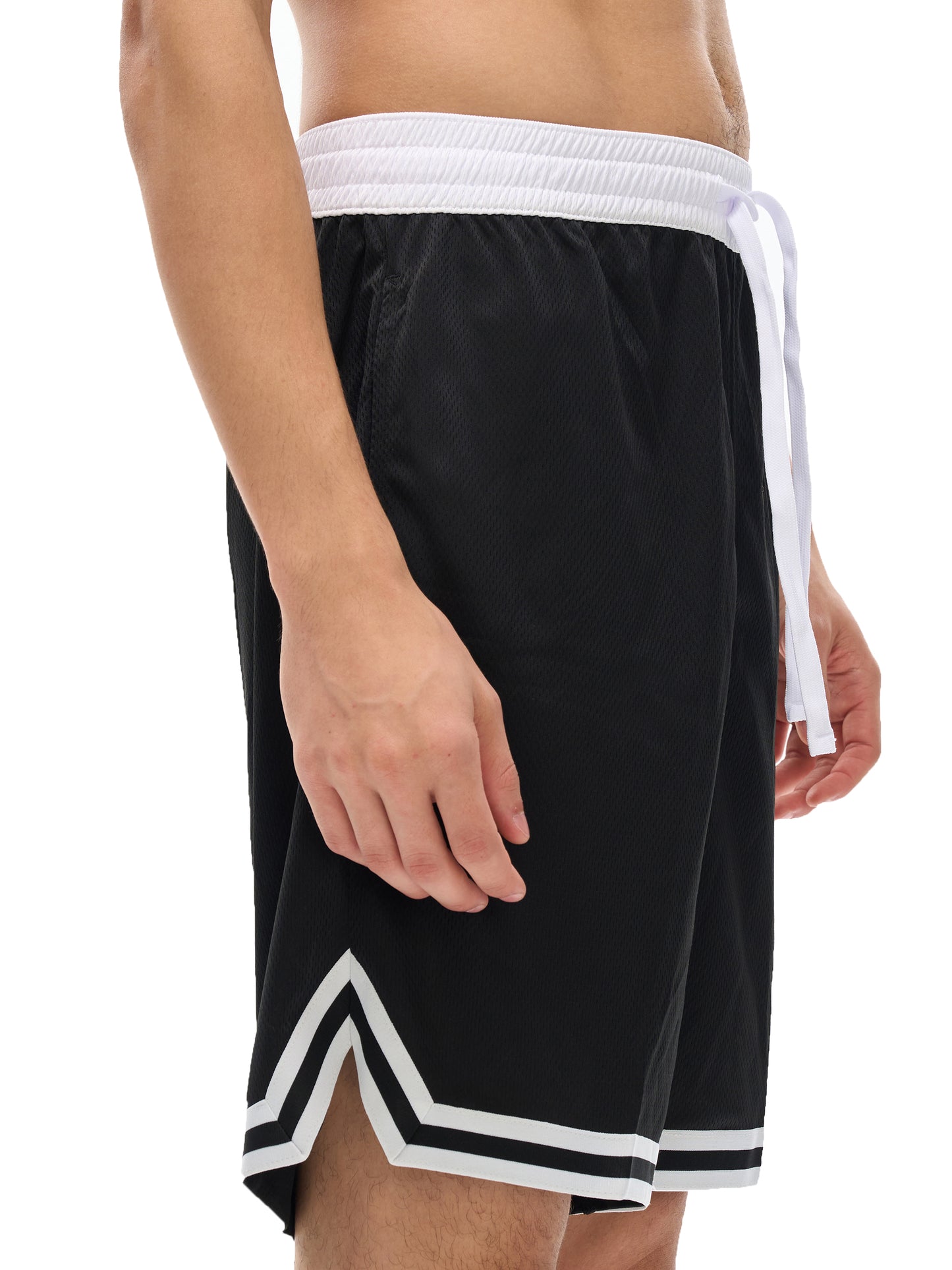 JEBO 1X Club Classic Stripe Trim Basketball Shorts