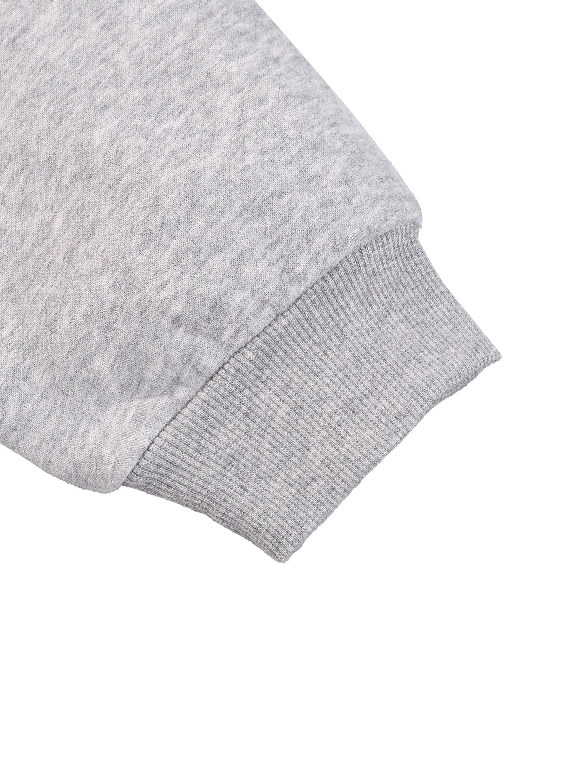 Light gray hoodie sleeve hem with ribbed cuff detail