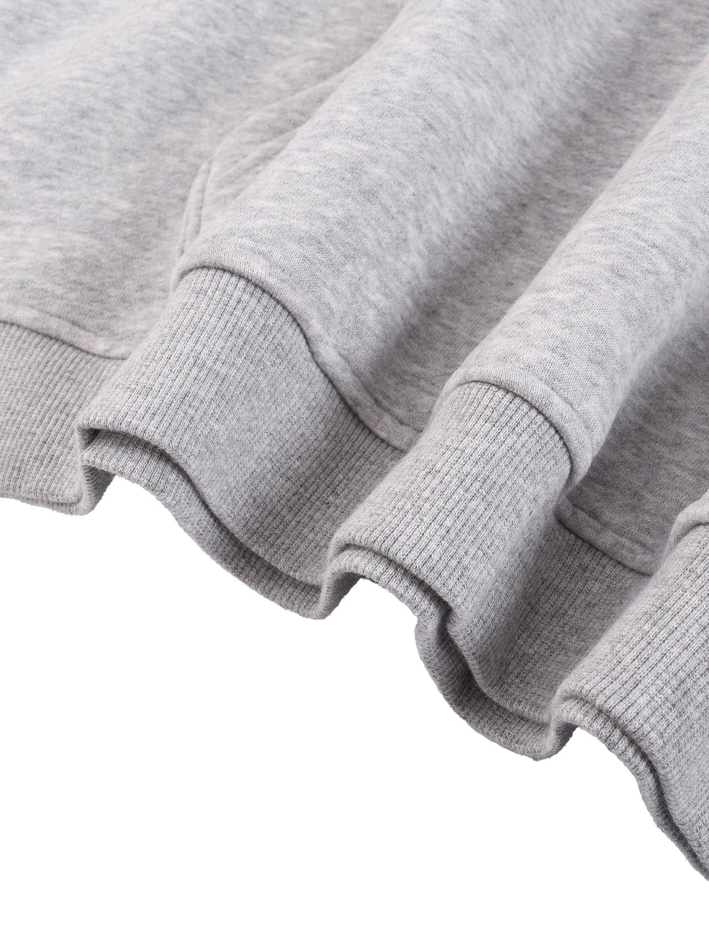 Light gray hoodie ribbed knit cuffs and long sleeves