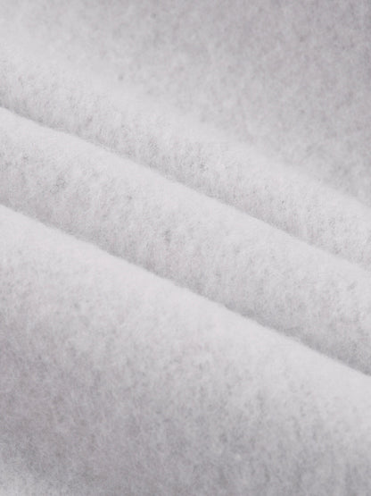 Heather gray hoodie fabric close-up with soft fleece texture