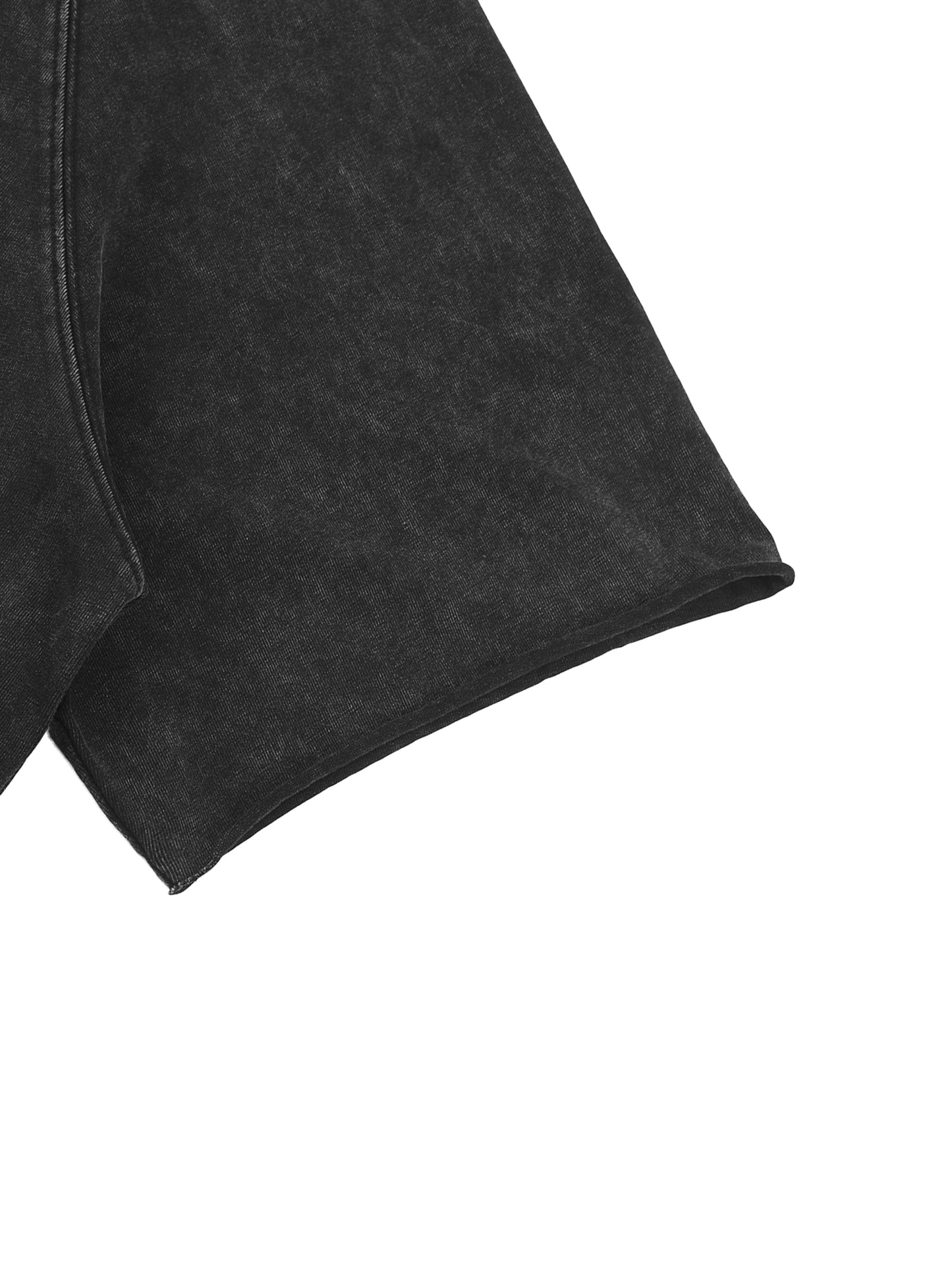 Unisex Mineral Wash Raw Edge Shorts