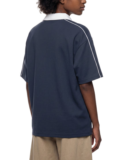 JEBO 1X Club Contrast Collar Short Sleeve Polo
