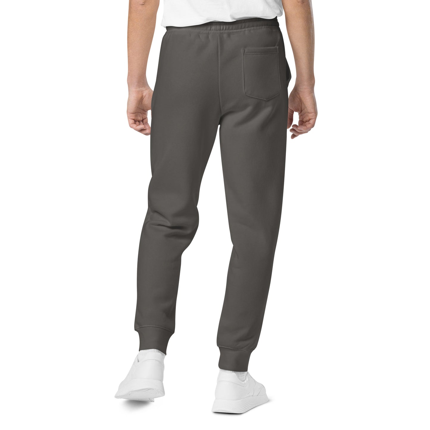 JEBO vintage pigment sweatpants, dark gray jogger with drawstring waist and side pocket
