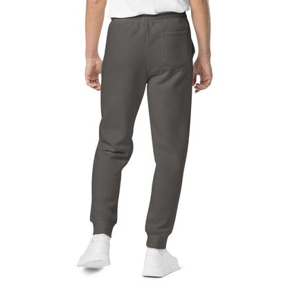 JEBO vintage pigment sweatpants, dark gray jogger with drawstring waist and side pocket