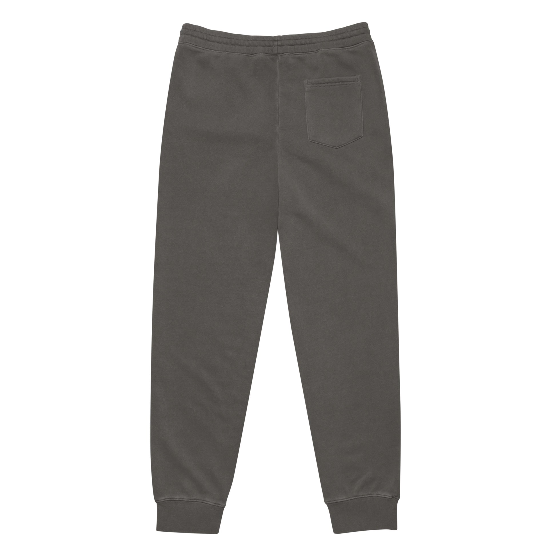 Vintage pigment sweatpants in dark gray, straight relaxed fit, elastic waistband, back pocket