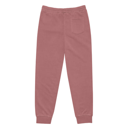 Vintage pigment sweatpants in maroon, with cuffed hems and one side pocket