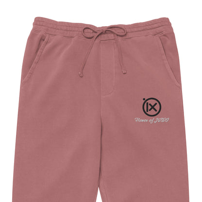 Vintage pigment sweatpants in maroon with drawstring waist and chest logo