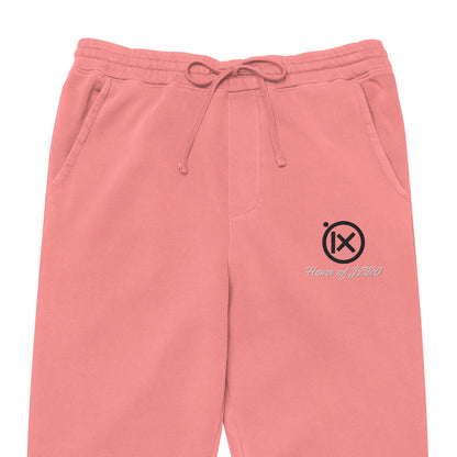 Vintage pigment sweatpants in rose pink with drawstring waist and right-thigh logo