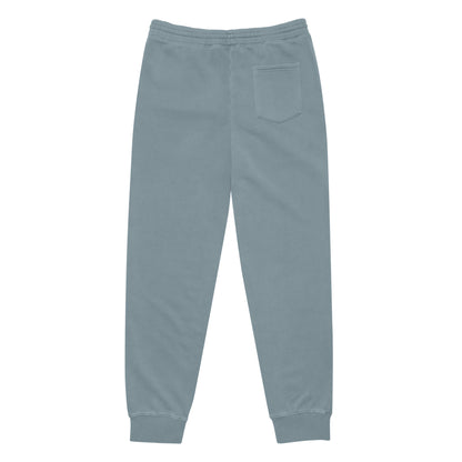 Vintage pigment sweatpants in slate blue with cuffed hems and a side pocket